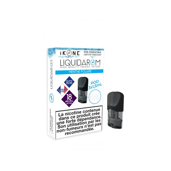 3 POD IKONE Menthe Polaire - LIQUIDAROM 3 POD IKONE Menthe Polaire - LIQUIDAROM
